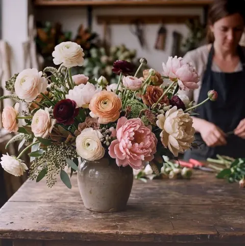 Eis Reed – Saisonale Blumen im Atelier
